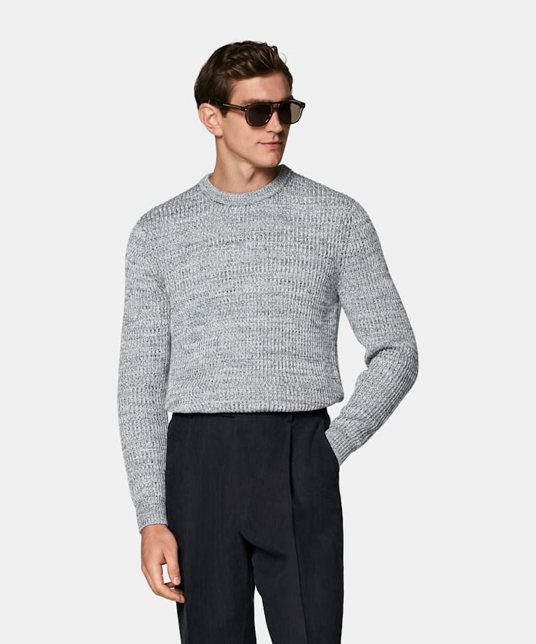 Light Blue Moulin&eacute; Crewneck