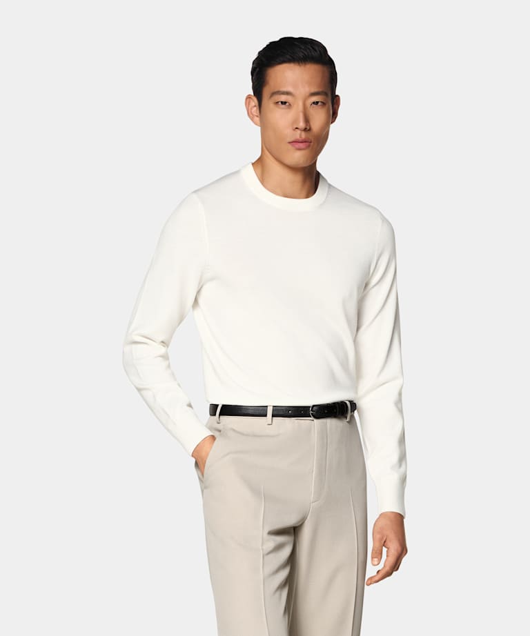 Off-White Merino Crewneck