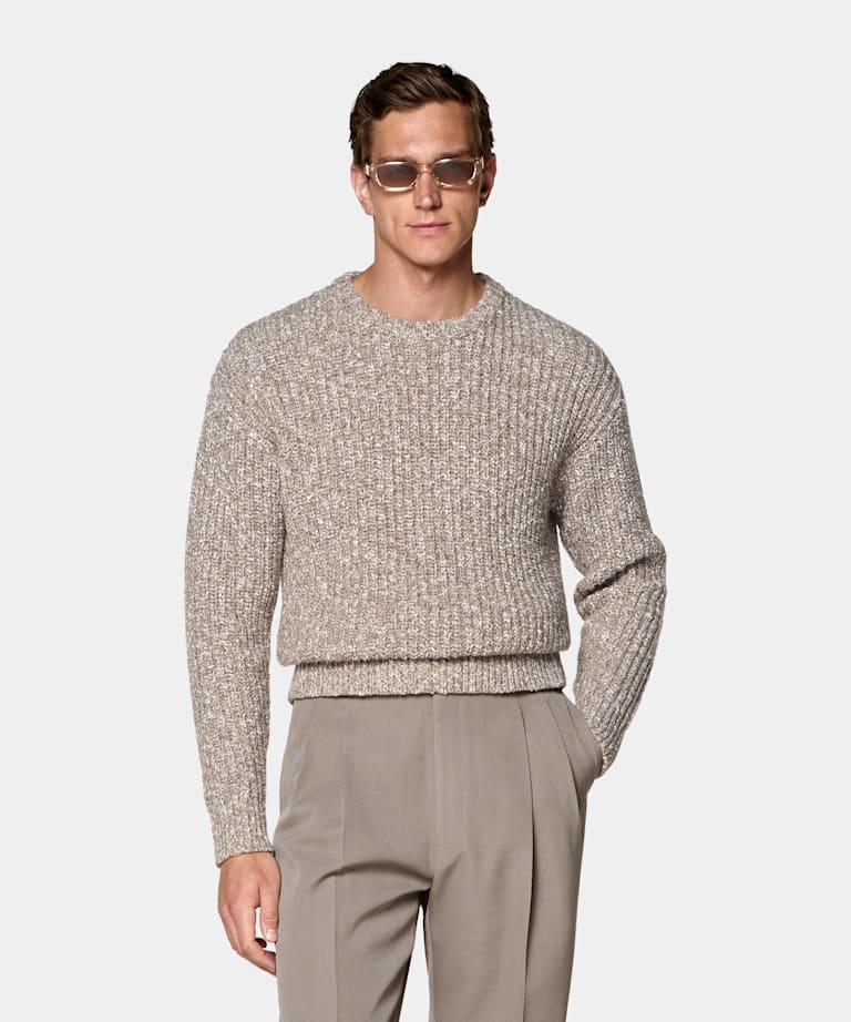 Light Brown Moulin&eacute; Crewneck