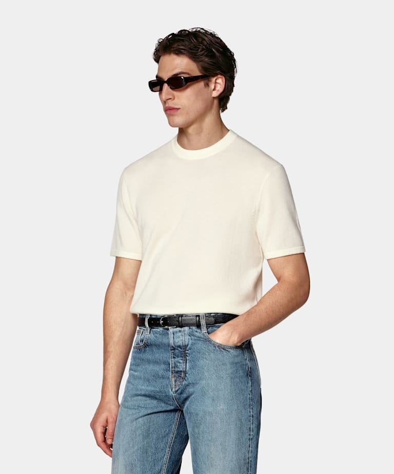 Off-White Short Sleeve Crewneck