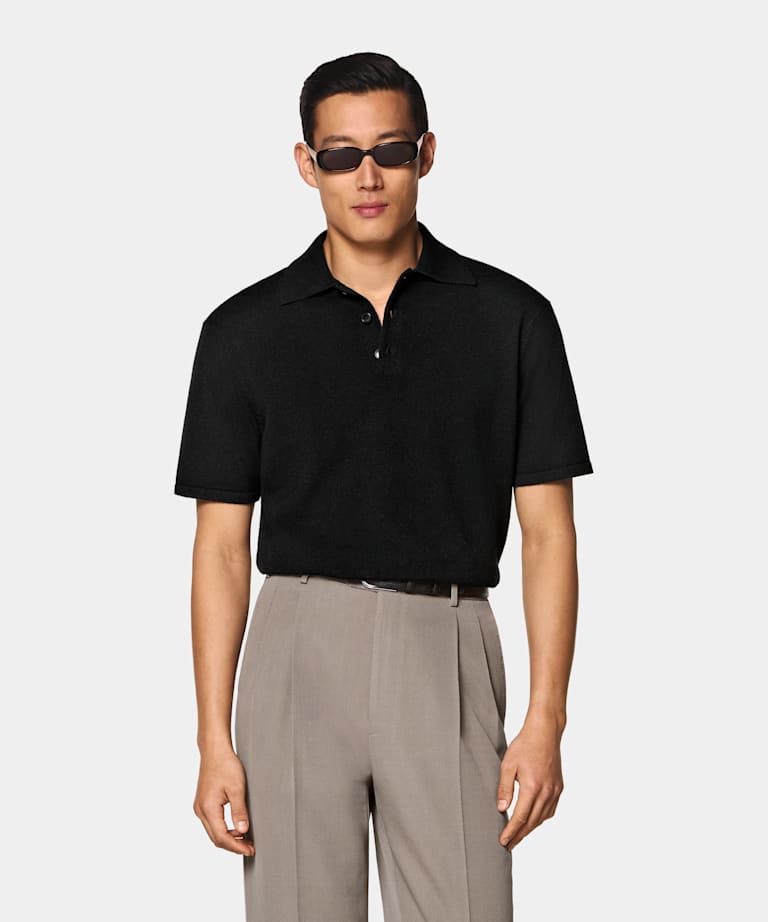 Poloshirt schwarz