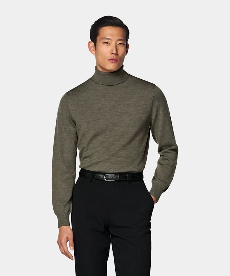 Mid Green Turtleneck