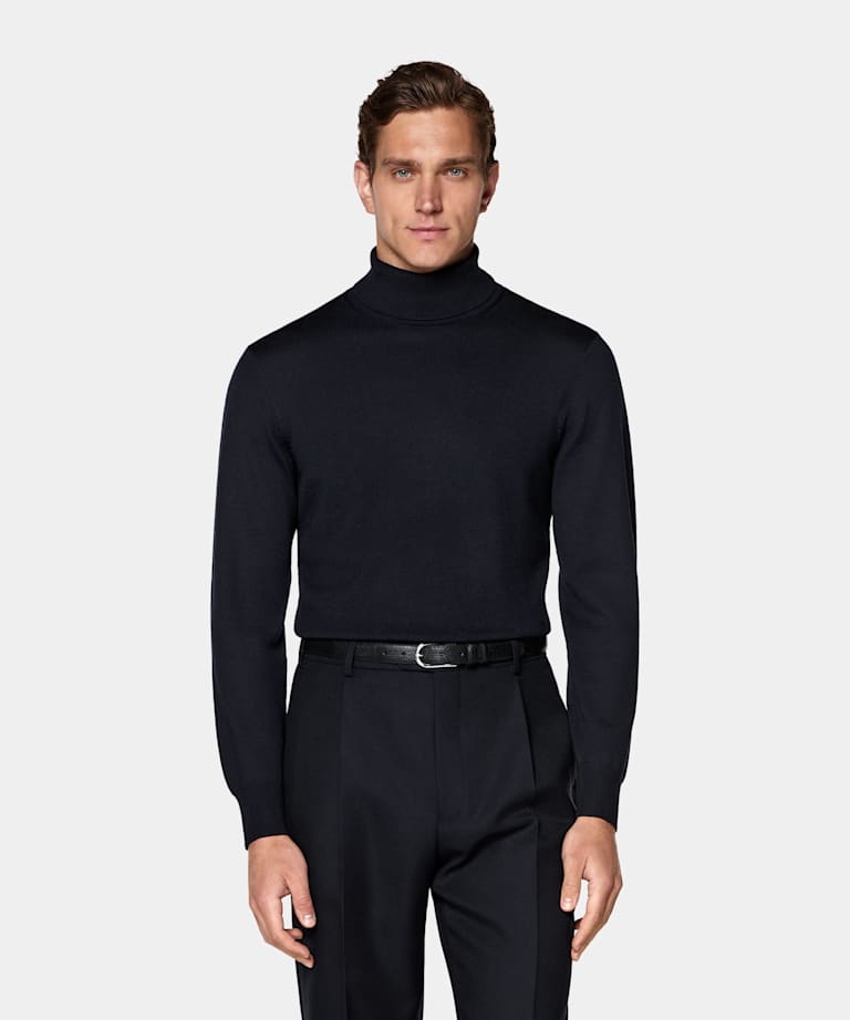 Navy Turtleneck