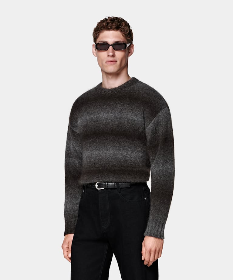 Dark Brown Dégradé Crewneck