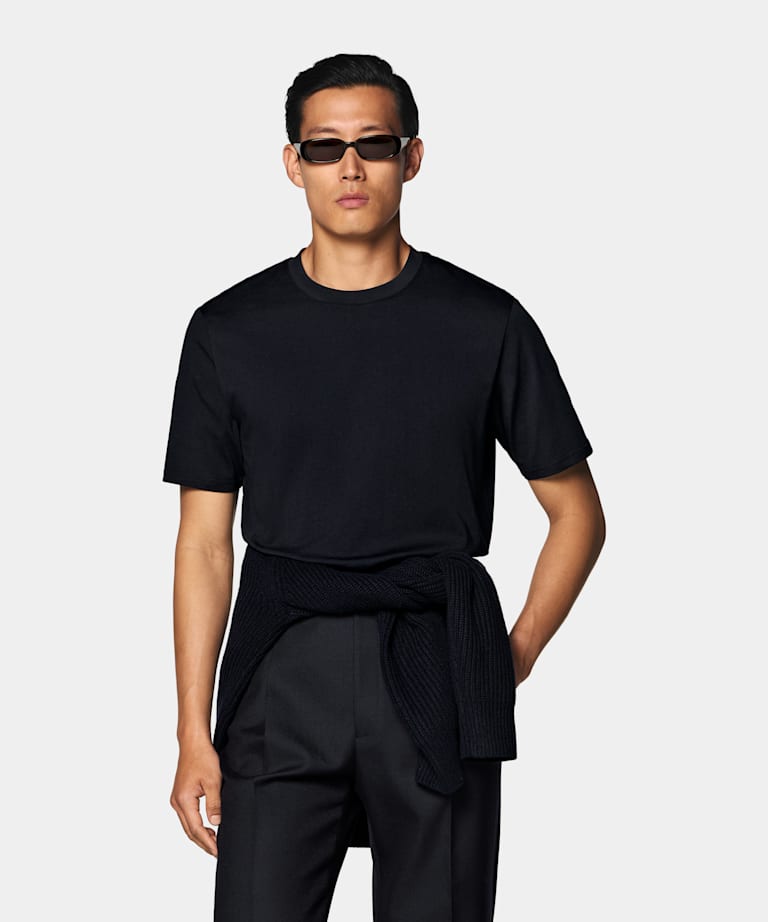 Navy Crewneck T-Shirt