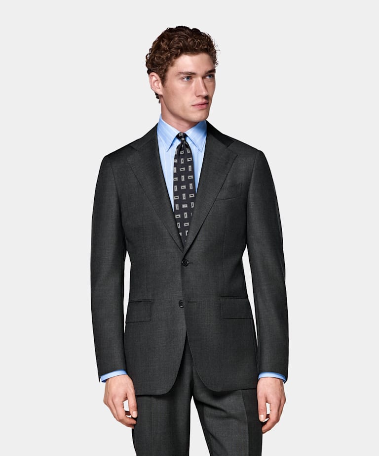 Dark Grey Tailored Fit Havana Suit