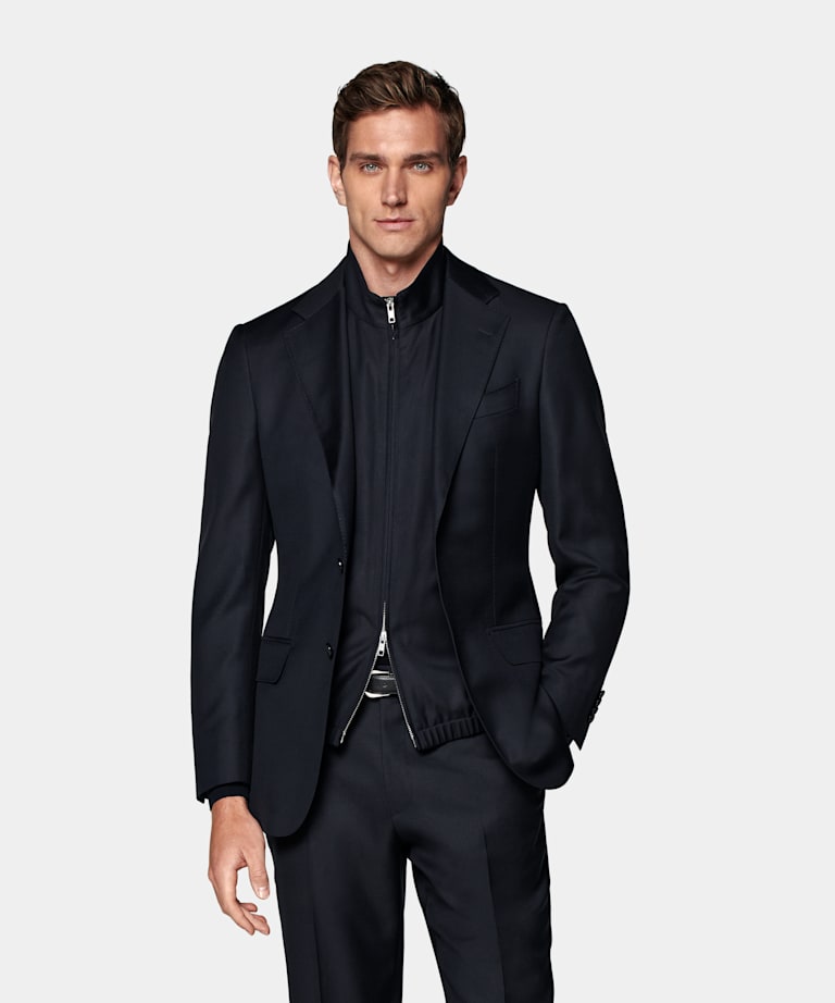 Navy Tailored Fit Havana Suit