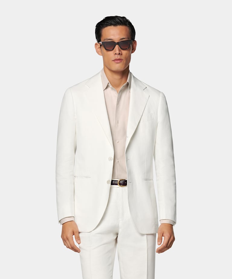 Abito Havana color panna tailored fit