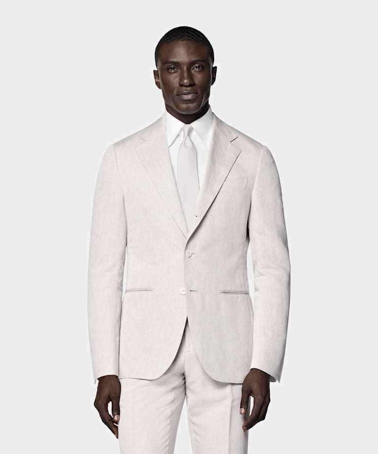 Light Taupe Tailored Fit Havana Suit