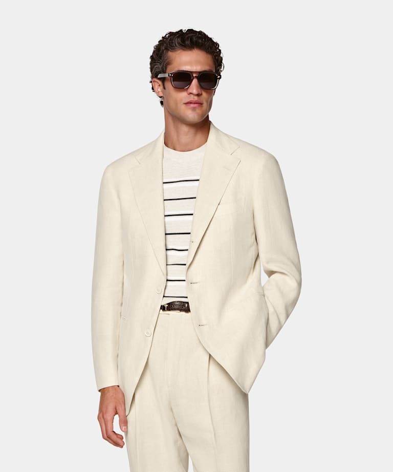 Sand Relaxed Fit Roma Suit