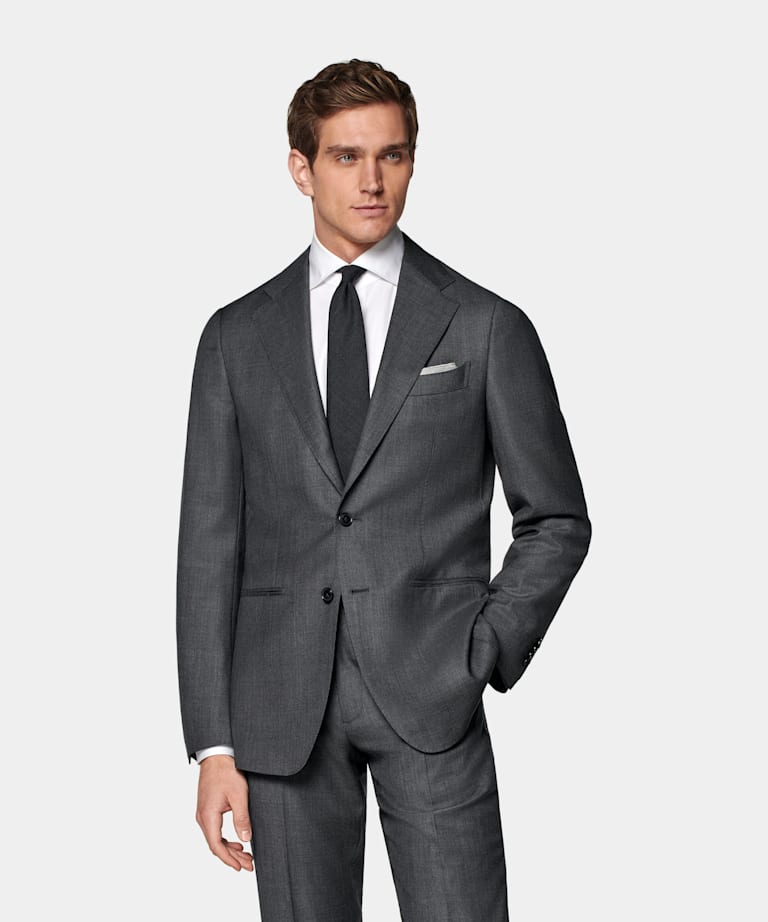  Dark Grey Tailored Fit Havana Suit