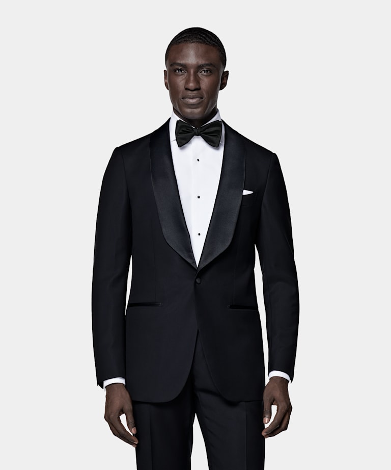 Smoking Havana coupe Tailored bleu marine