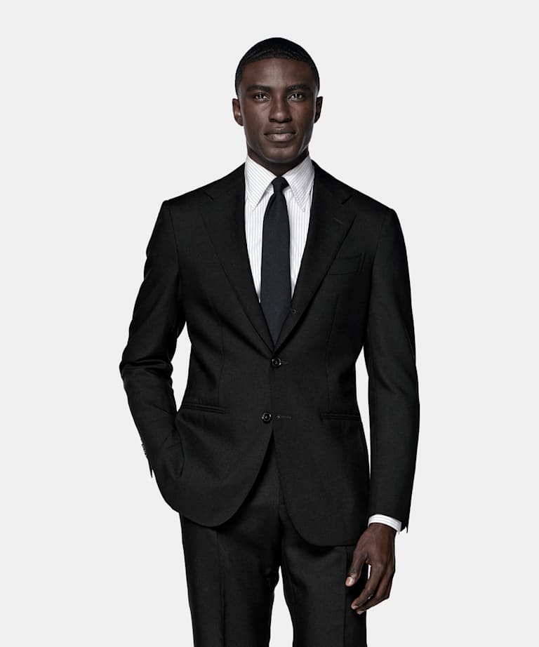 Black Tailored Fit Havana Suit