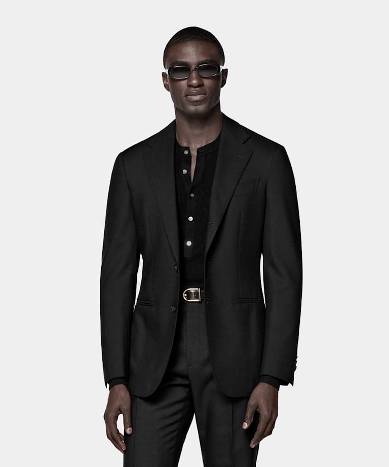 Black Tailored Fit Havana Suit