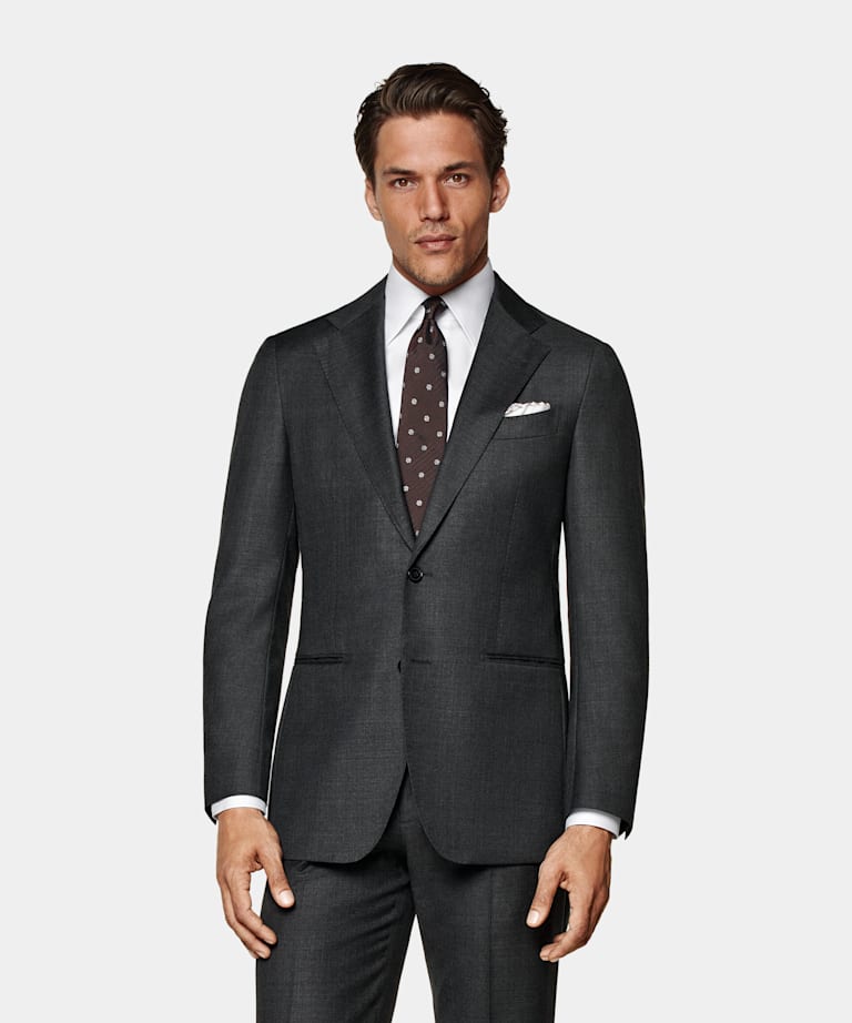 Dark Grey Tailored Fit Havana Suit