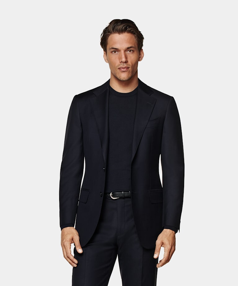 Navy Three-Piece Tailored Fit Havana Suit