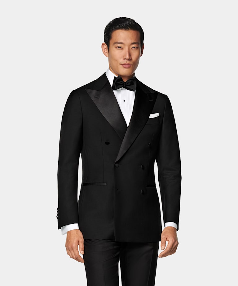 スーツ Double-breasted setup & shirt & tie blue-double-breasted-suit-