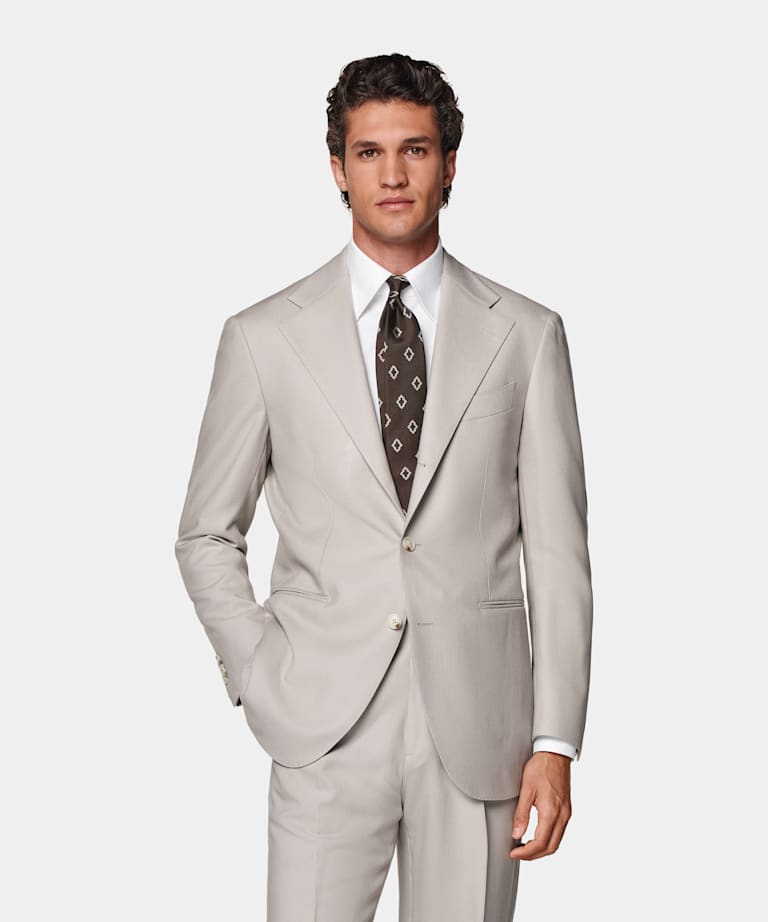 Traje Roma gris topo claro corte Relaxed