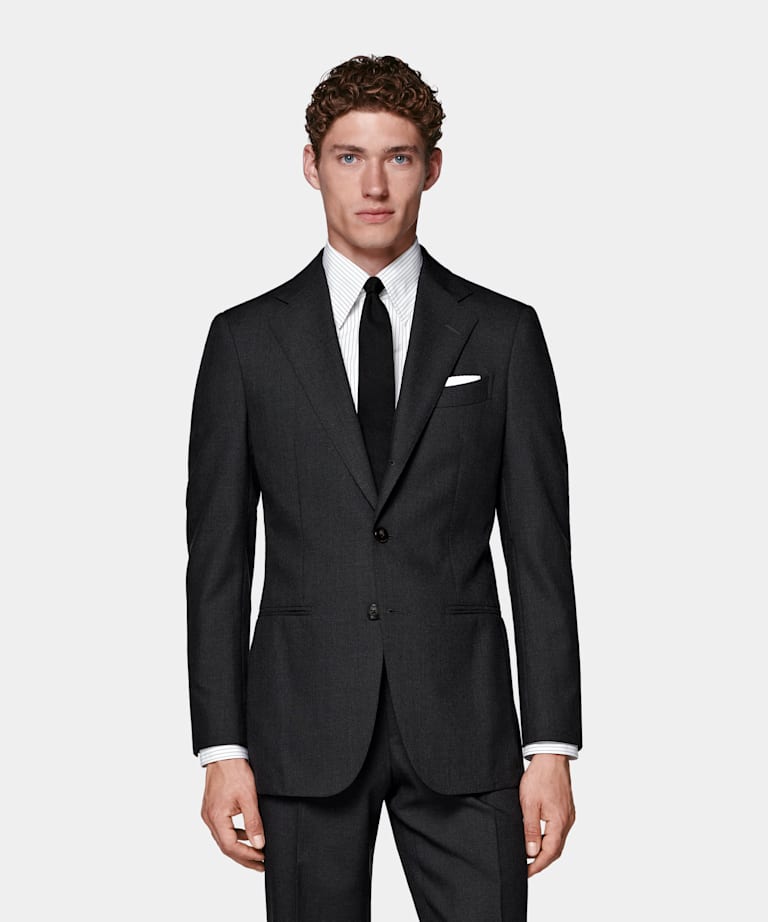 Dark Grey Tailored Fit Havana Suit