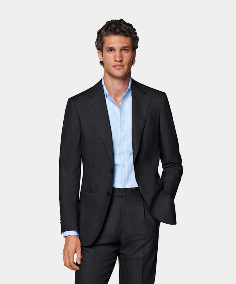 Dark Grey Tailored Fit Havana Suit