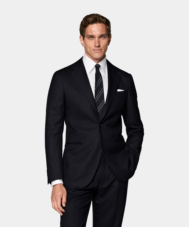 Navy Tailored Fit Havana Suit