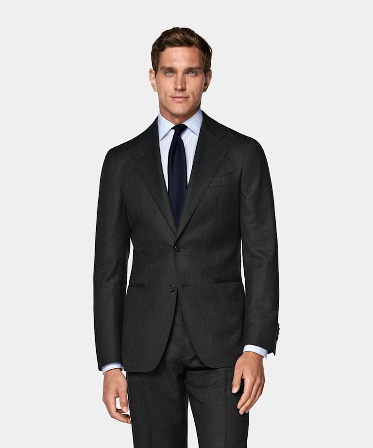 Dark Grey Tailored Fit Havana Suit