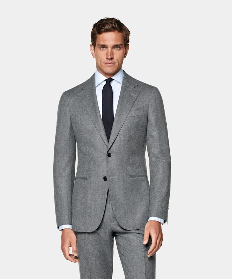 Costume Havana coupe Tailored gris moyen