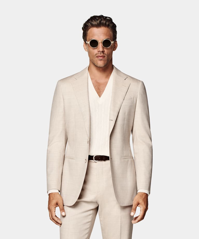 Sand Tailored Fit Havana Suit