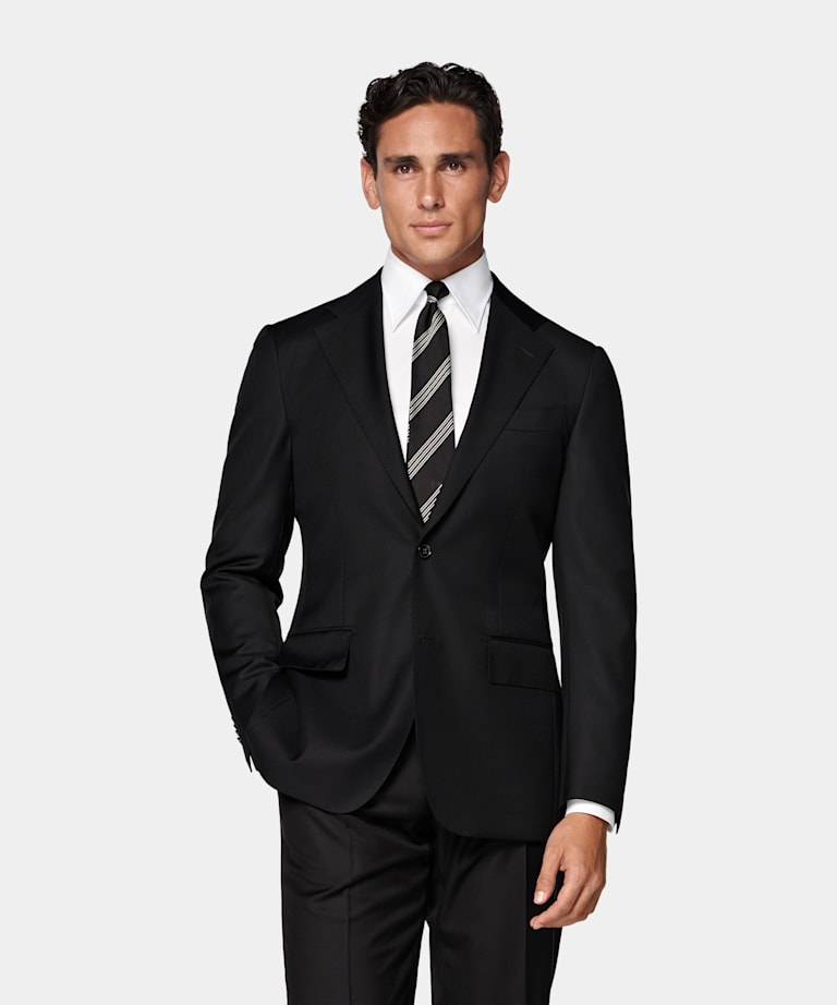 Black Tailored Fit Havana Suit