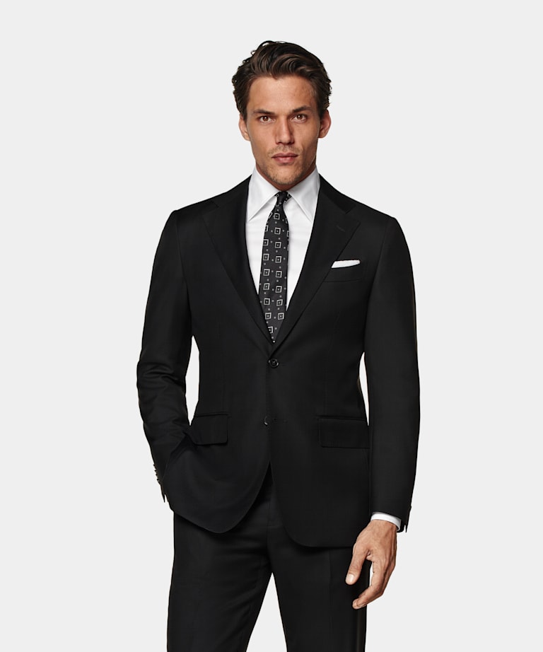 Black Tailored Fit Havana Suit