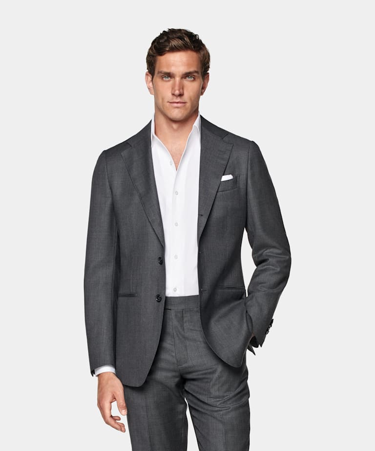  Dark Grey Tailored Fit Havana Suit