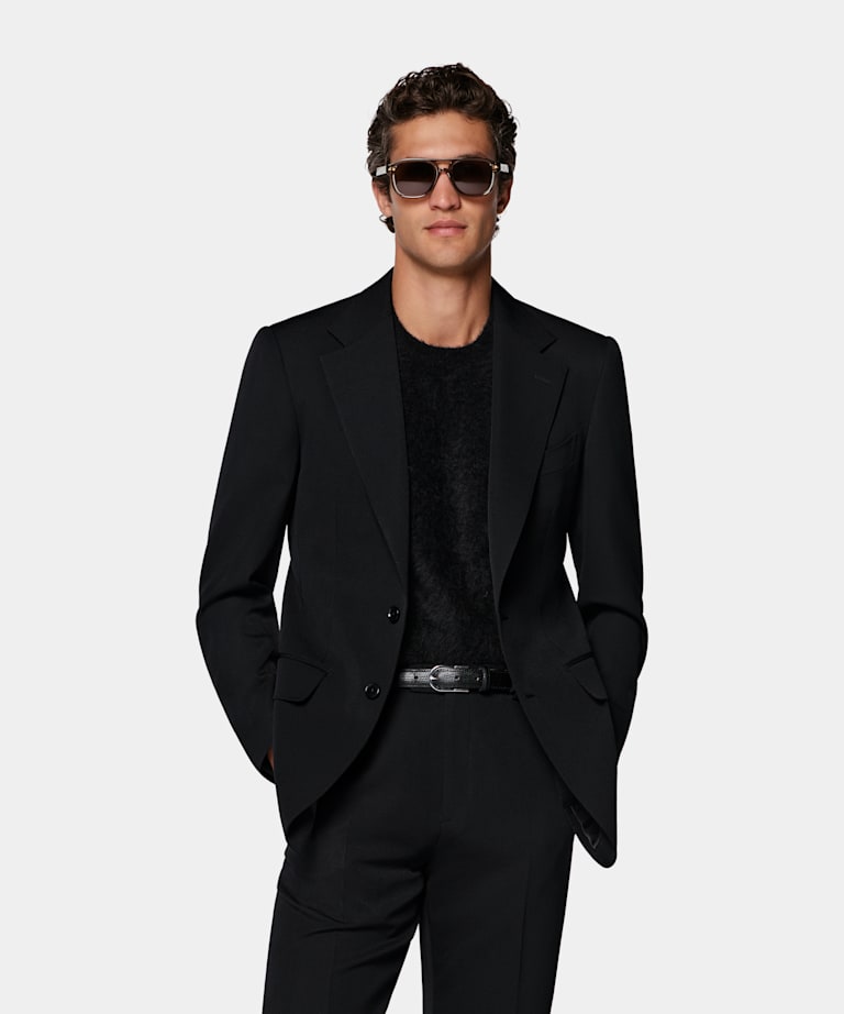 Black Tailored Fit Milano Suit