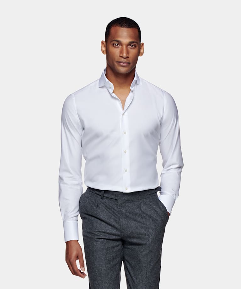 White Double Cuff Extra Slim Fit Shirt