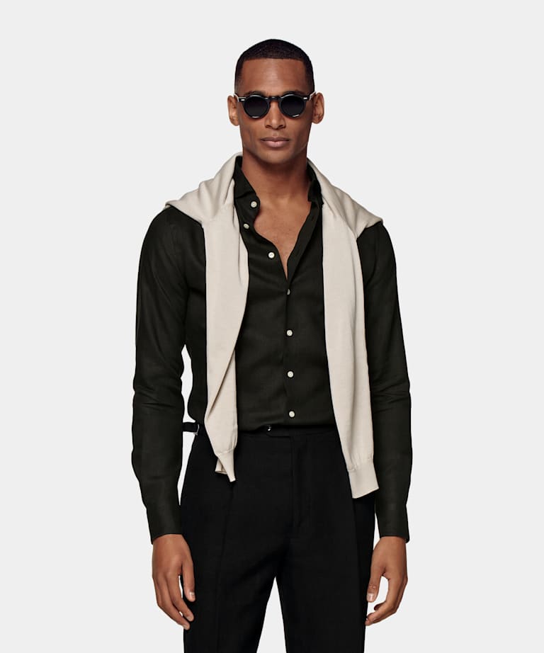 Black Extra Slim Fit Shirt