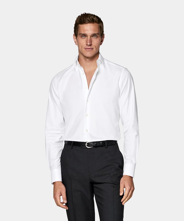 White Classic Collar Shirt