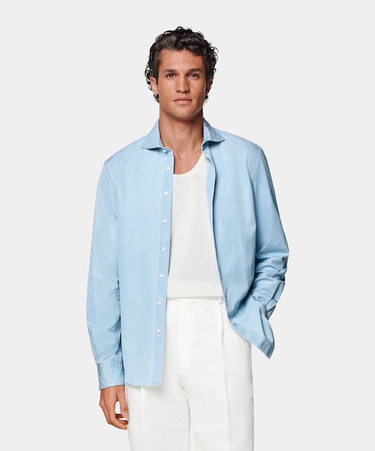Light Blue Tailored Fit Shirt