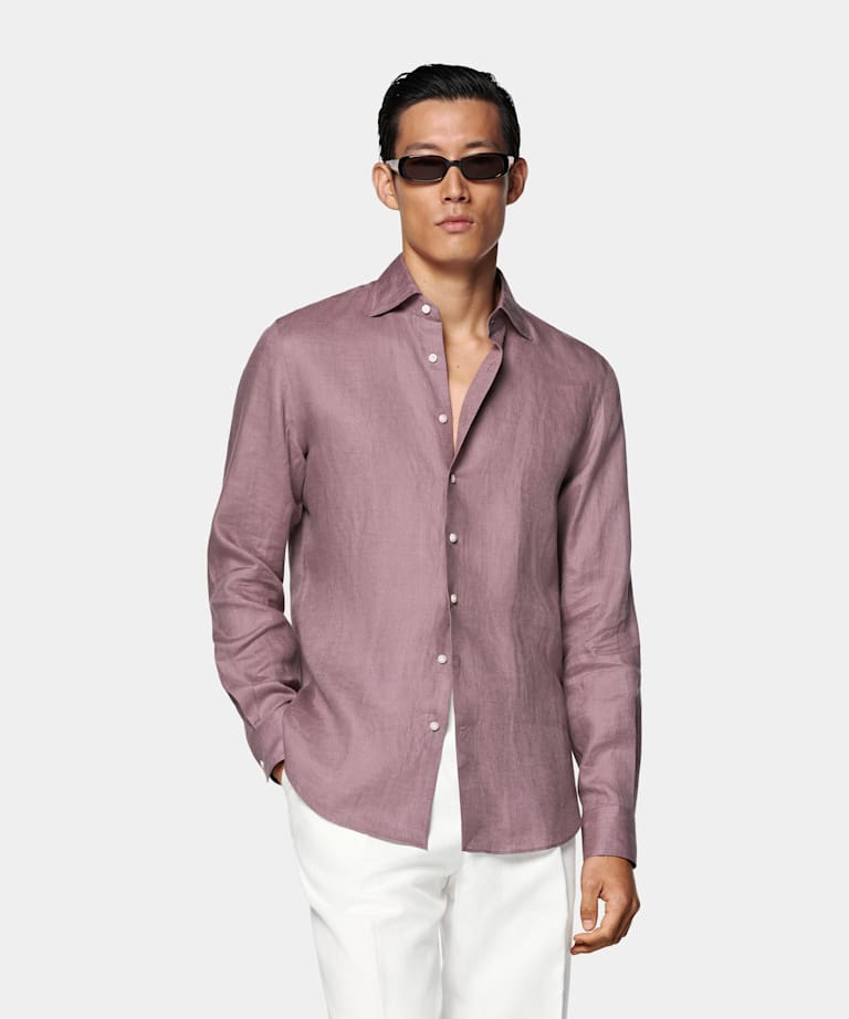 Purple Tailored Fit Shirt