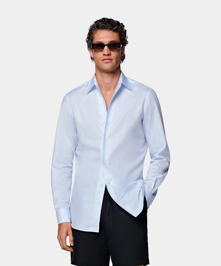 Light Blue Tailored Fit Shirt