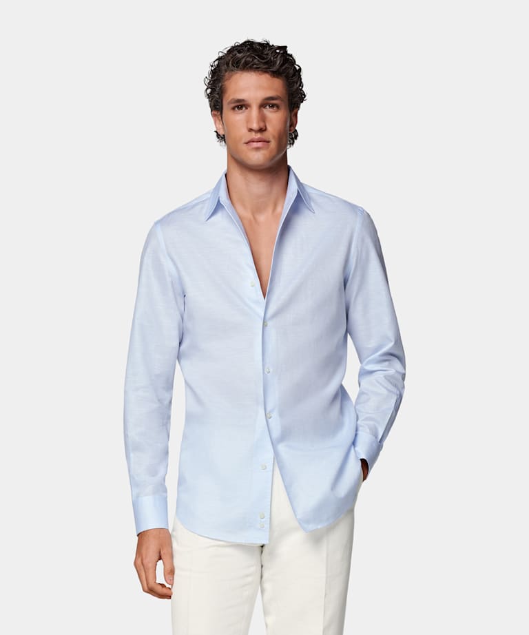 Koszula tailored fit jasnoniebieska