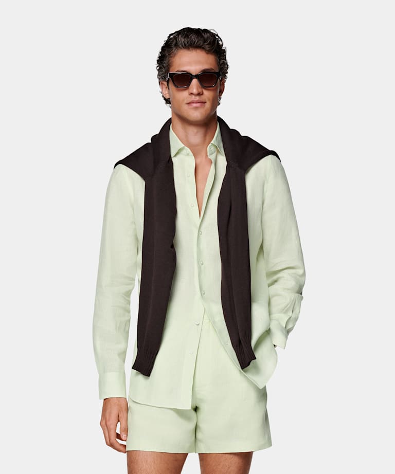 Light Green Tailored Fit Shirt