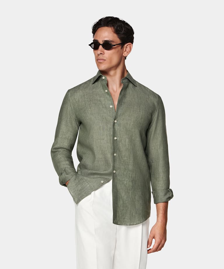 Green Relaxed Fit Shirt