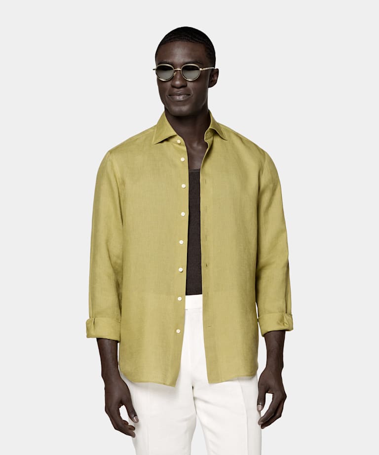 Light Green Linen Shirt