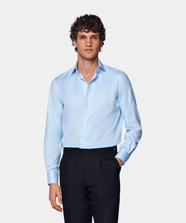 Light Blue Royal Oxford Extra Slim Fit Shirt