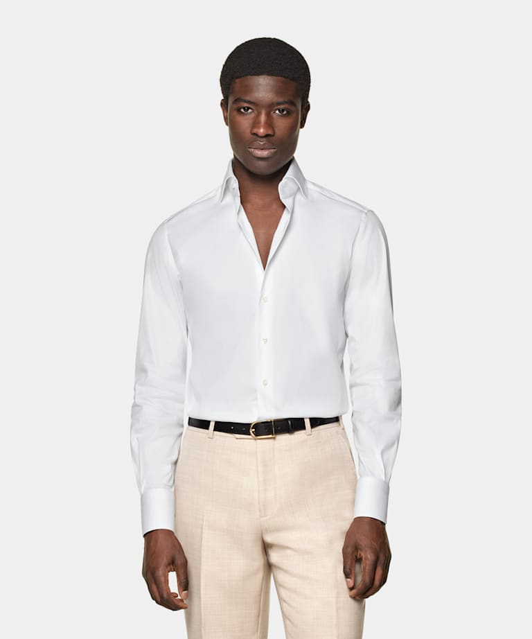 White Poplin Tailored Fit Shirt