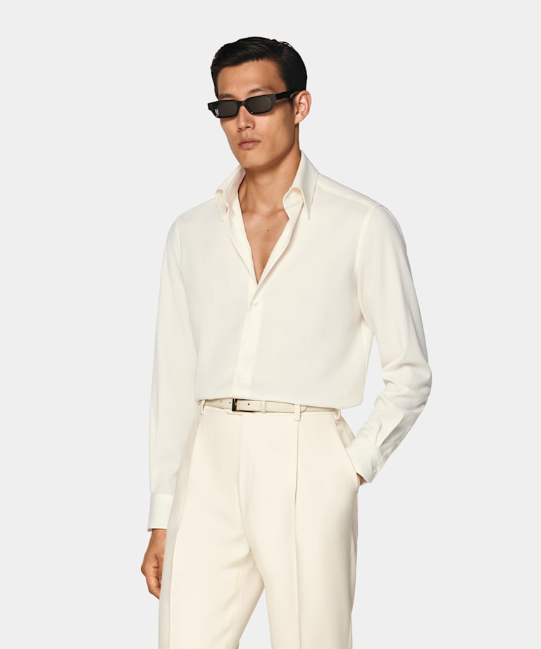 Off-White Wool Shirt
