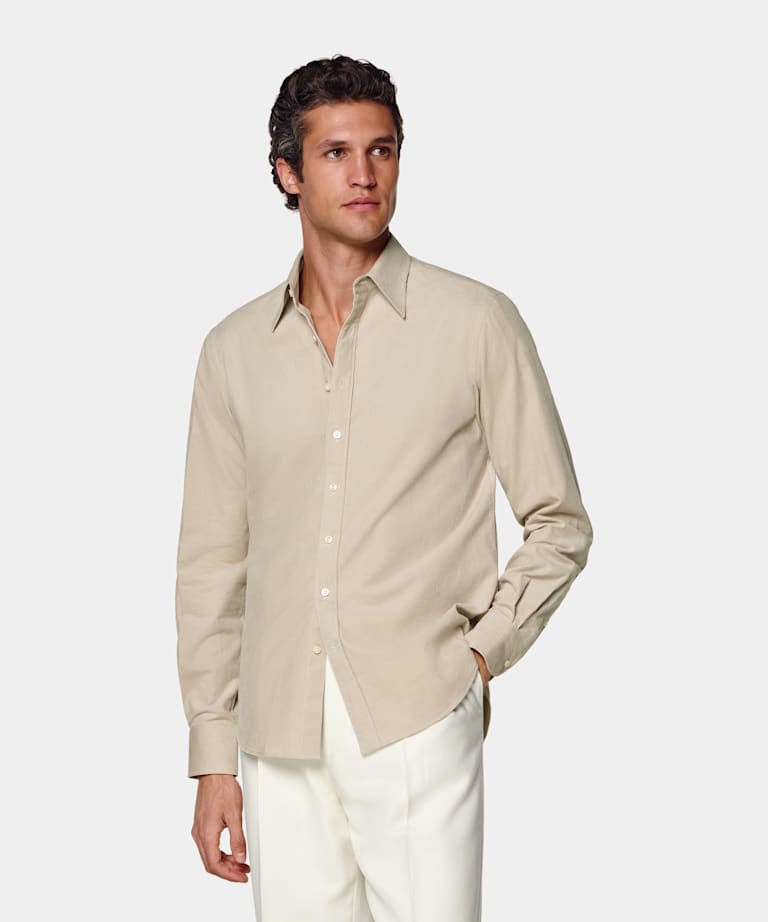 Light Brown Corduroy Shirt