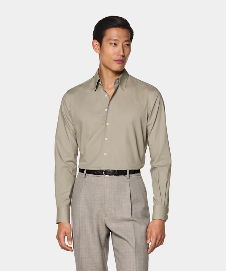 Mid Green Cotton Shirt