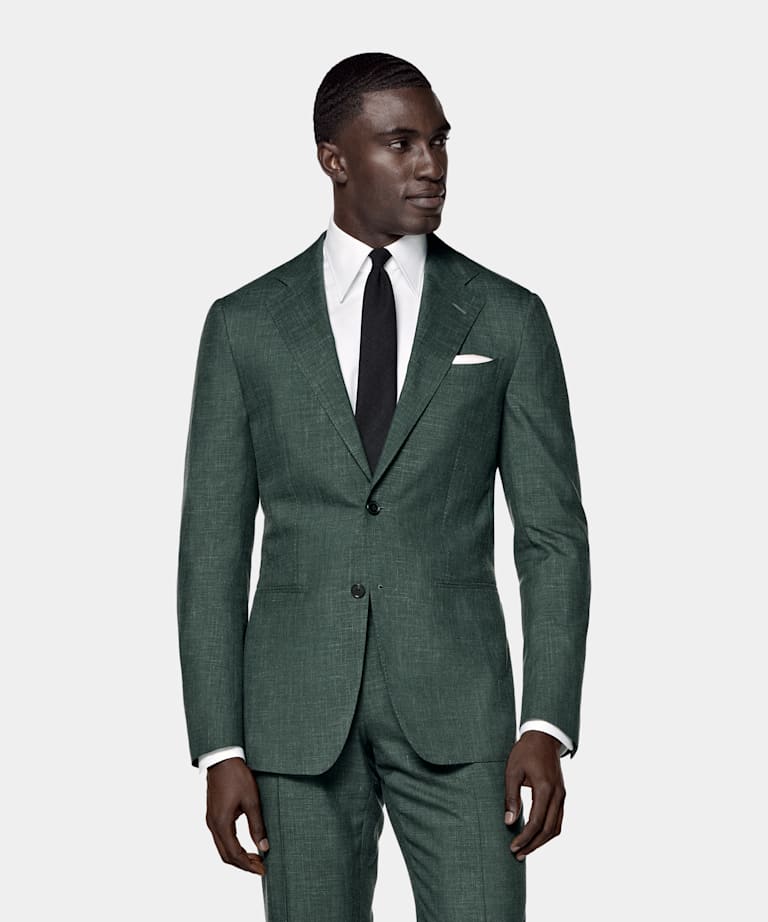 Mid Green Tailored Fit Havana Suit