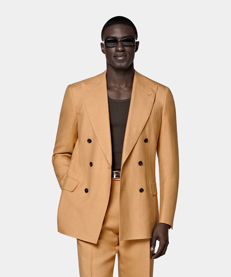 Orange Tailored Fit Milano Suit