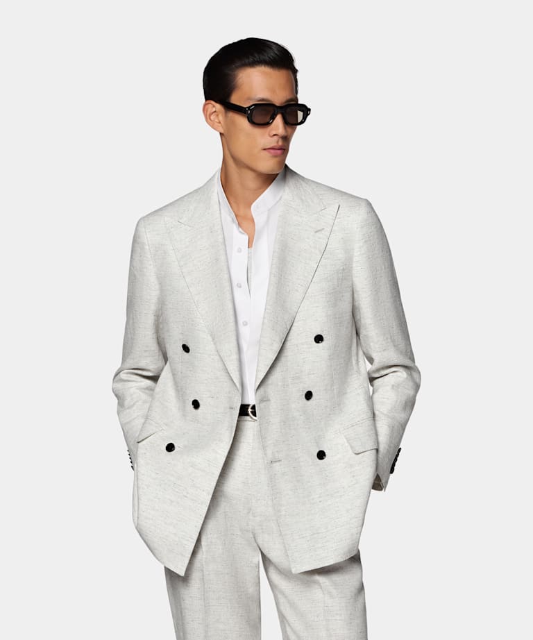 Light Grey Tailored Fit Milano Suit